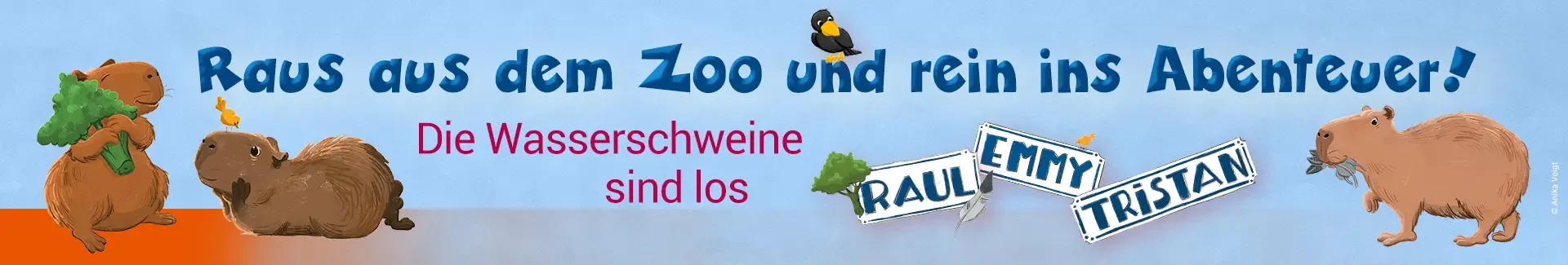 Raus aus dem Zoo und rein ins Abenteuer! Die Wasserschweine sind los