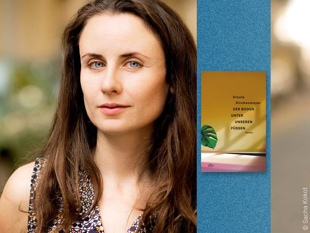 Foto der Autorin Ursula Kirchenmayer und Buch Der Boden unter unseren Füßen.